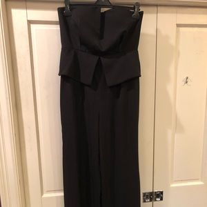 Nasty Gal Black Peplum Jumpsuit XL